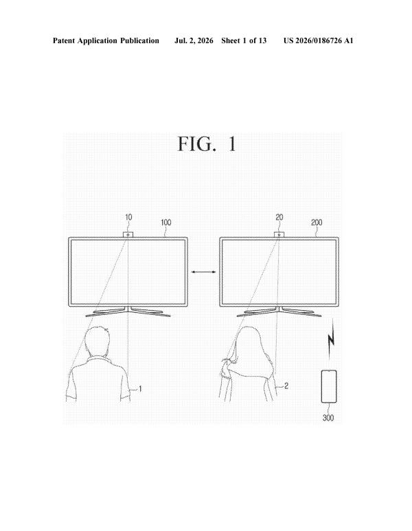Patent drawing: Samsung Patents a Way to Control Someone Else's TV During a Video Call