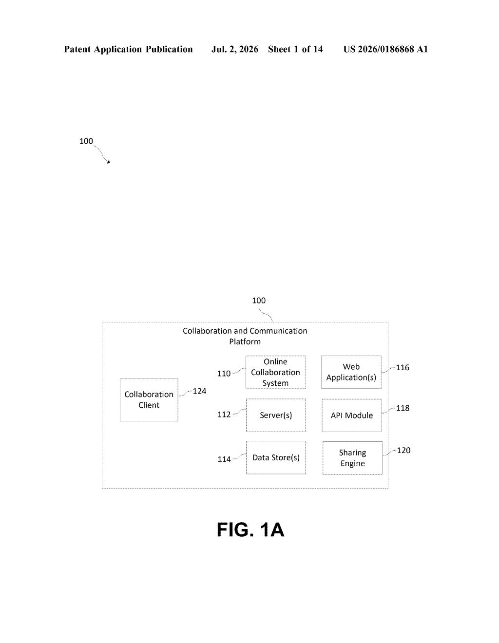 Microsoft Patent: In-App Share Button for Teams Meetings — figure from US 2026/0186868 A1