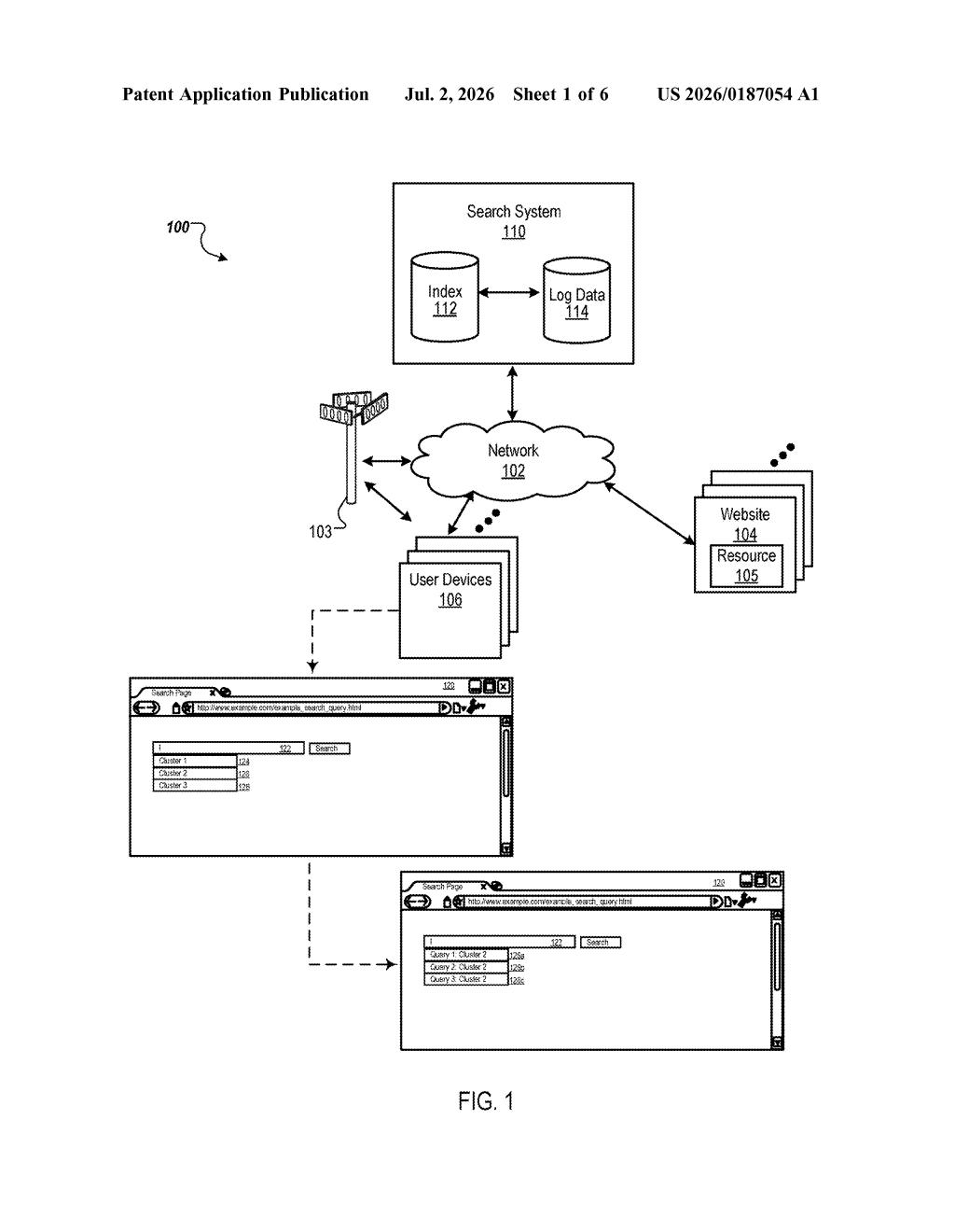 Google Patent: Query Composition System Explained — figure from US 2026/0187054 A1