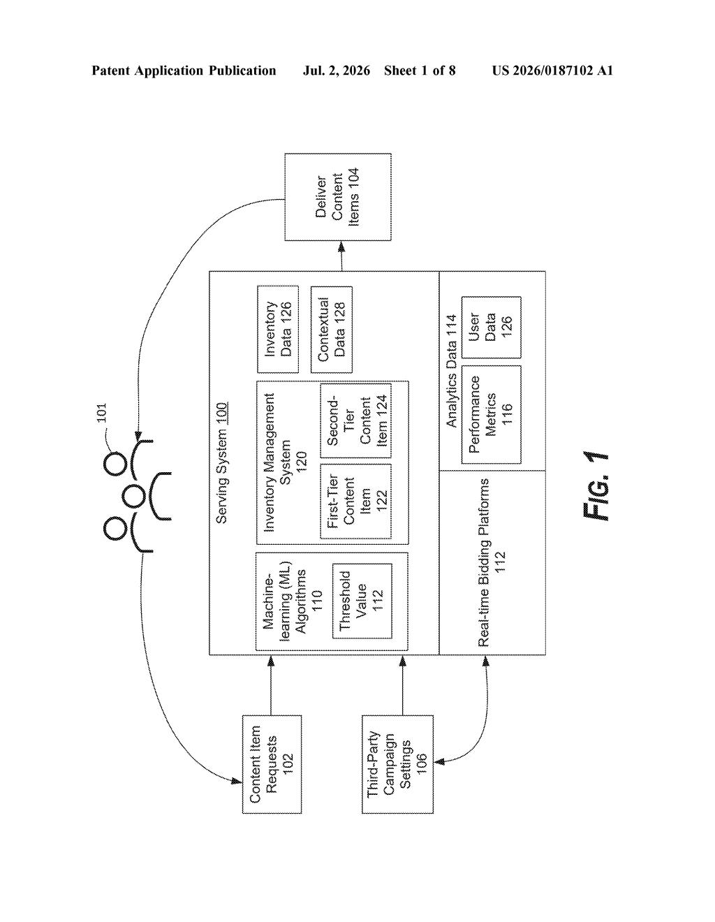 Google Patent: Auto-Classifying Content for Server Storage — figure from US 2026/0187102 A1