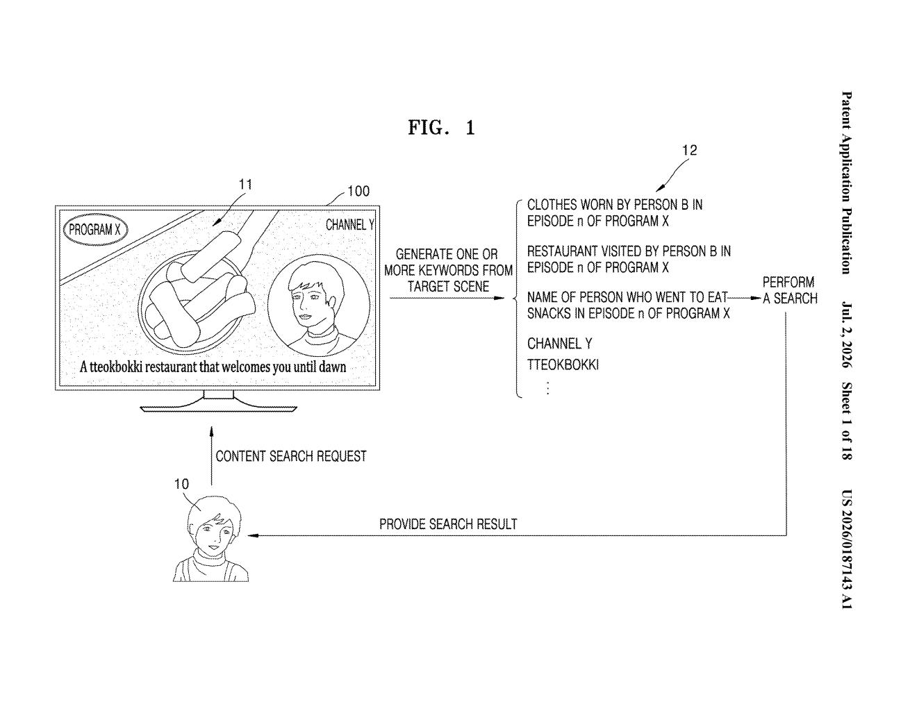 Samsung Patent: AI Keywords from Video Scenes Explained — figure from US 2026/0187143 A1