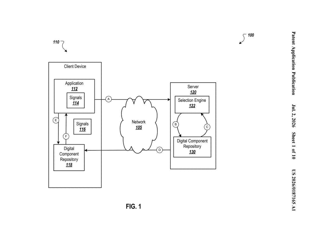 Google Patent: On-Device Ad Storage and Cross-App Targeting — figure from US 2026/0187165 A1