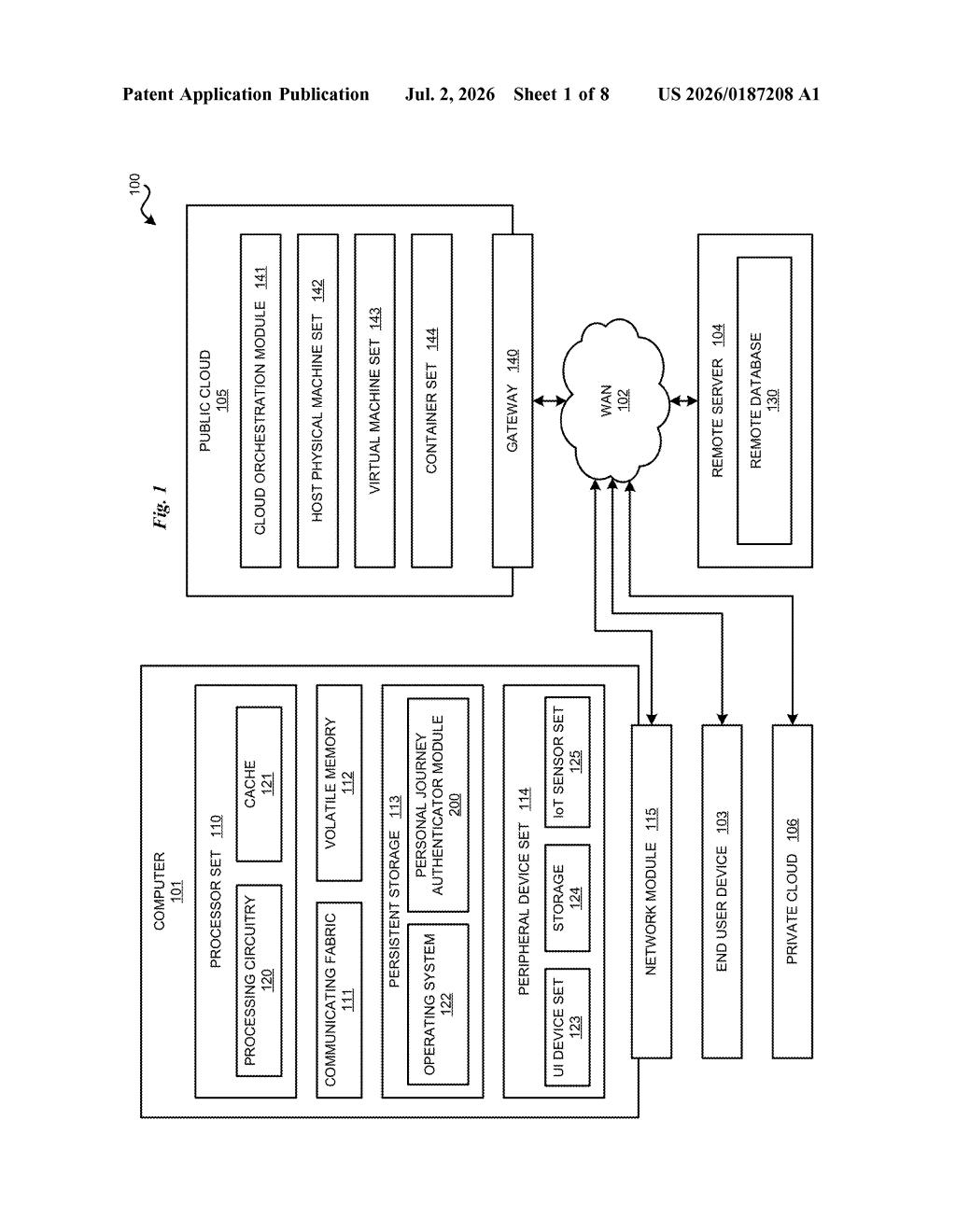 IBM Patent: Behavior-Pattern Authentication System — figure from US 2026/0187208 A1