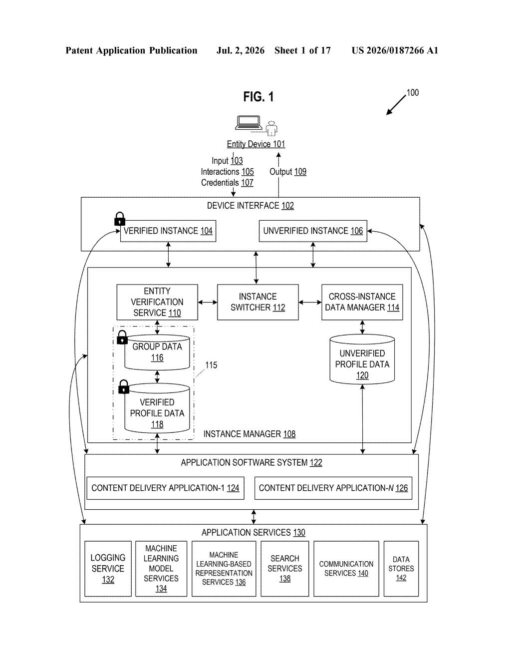 Microsoft Patent: Cross-Instance Profile Data for Content Delivery — figure from US 2026/0187266 A1