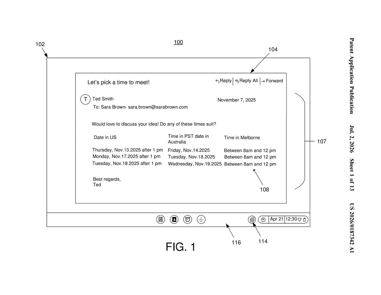 Google Patent: Copy Text From Screenshots With Formatting — figure from US 2026/0187342 A1