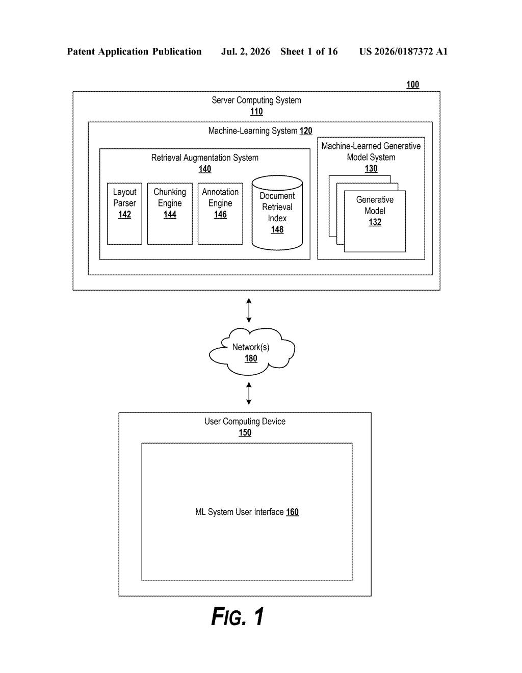 Google Patent: Smarter Document Indexing for AI Search — figure from US 2026/0187372 A1