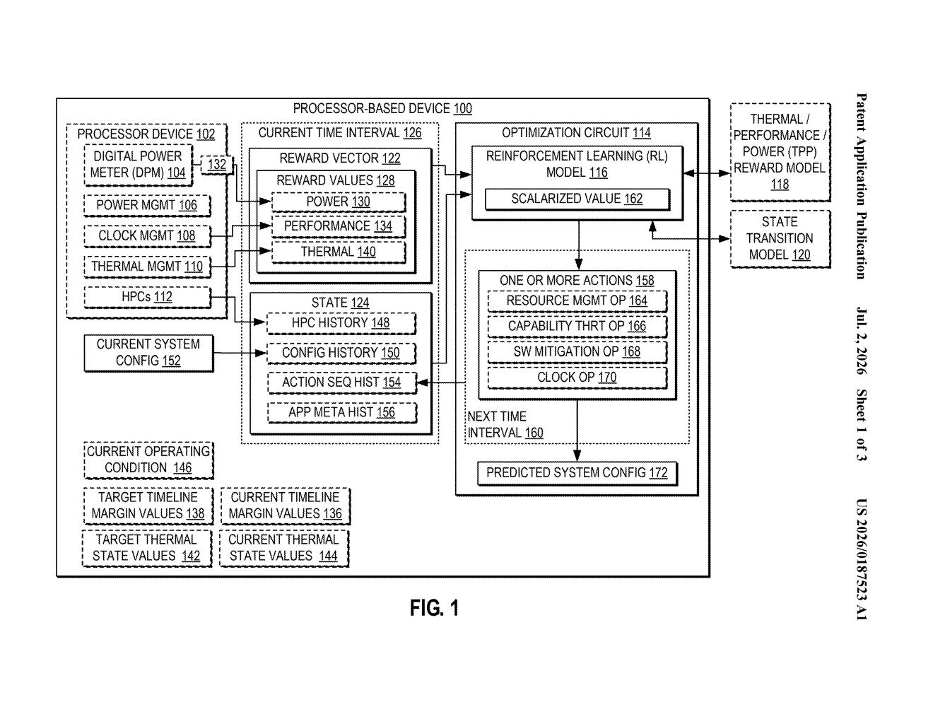 Qualcomm Patent: On-Device AI Tunes Chip Settings in Real Time — figure from US 2026/0187523 A1