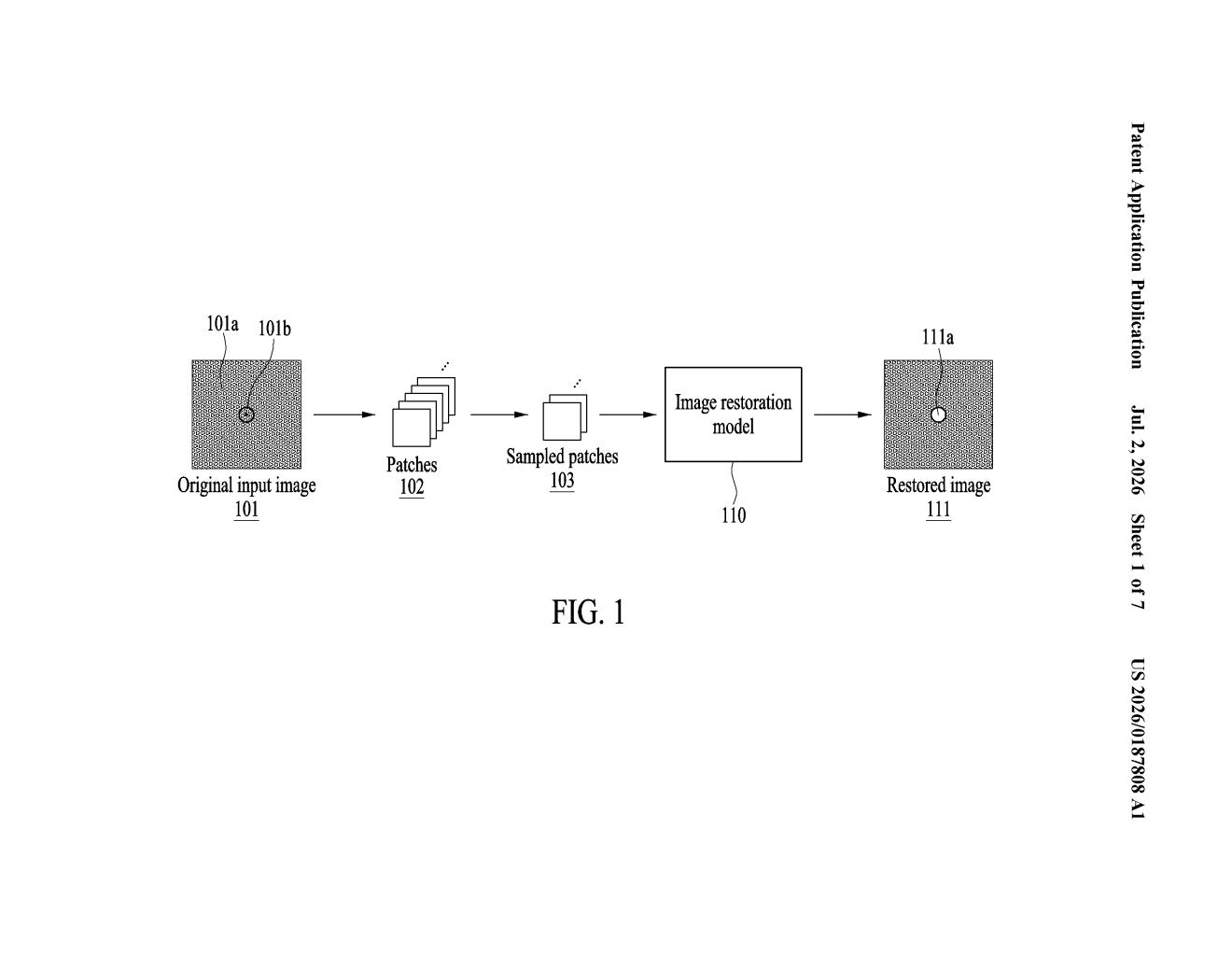 Samsung Patent: AI Image Restoration Training Method — figure from US 2026/0187808 A1