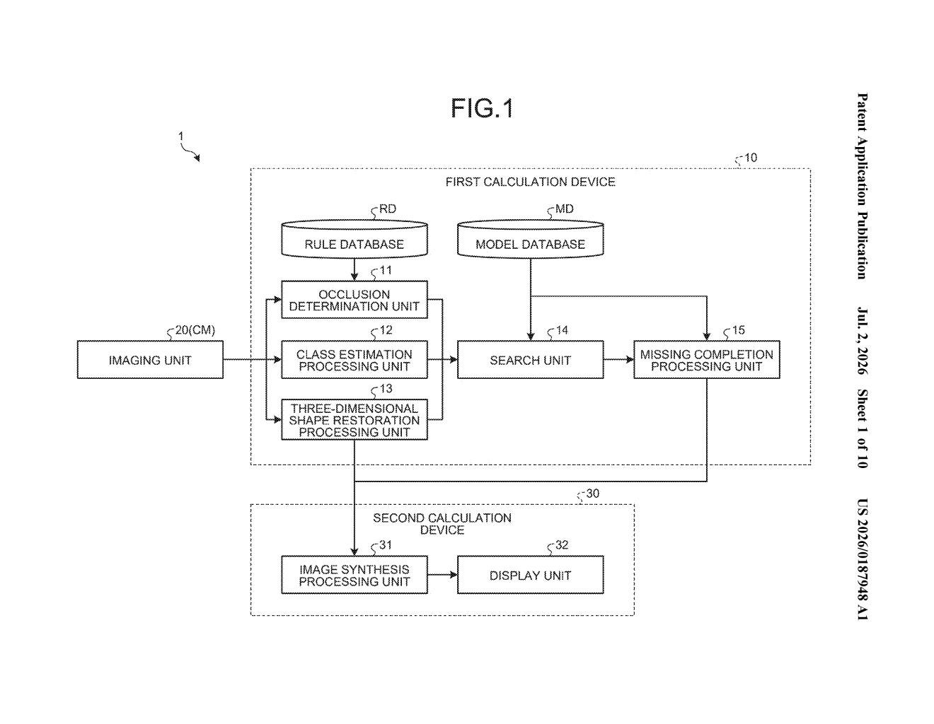 Sony Patent: Filling In Objects Hidden Behind Other Objects — figure from US 2026/0187948 A1
