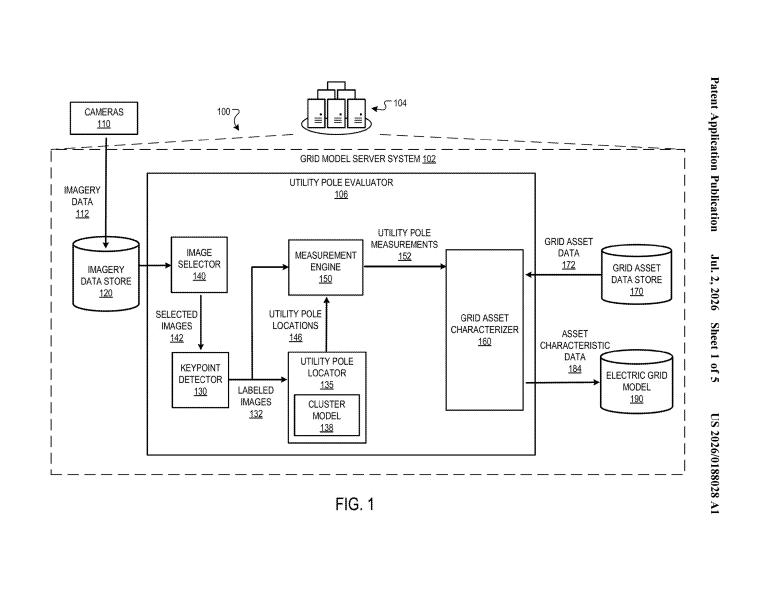 Patent drawing: Google's X Lab Patents a Way to Read Power Grid Data From Aerial Photos