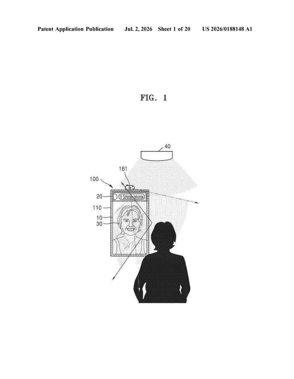 Samsung Patent: Mirror Display Brightness Control System — figure from US 2026/0188148 A1