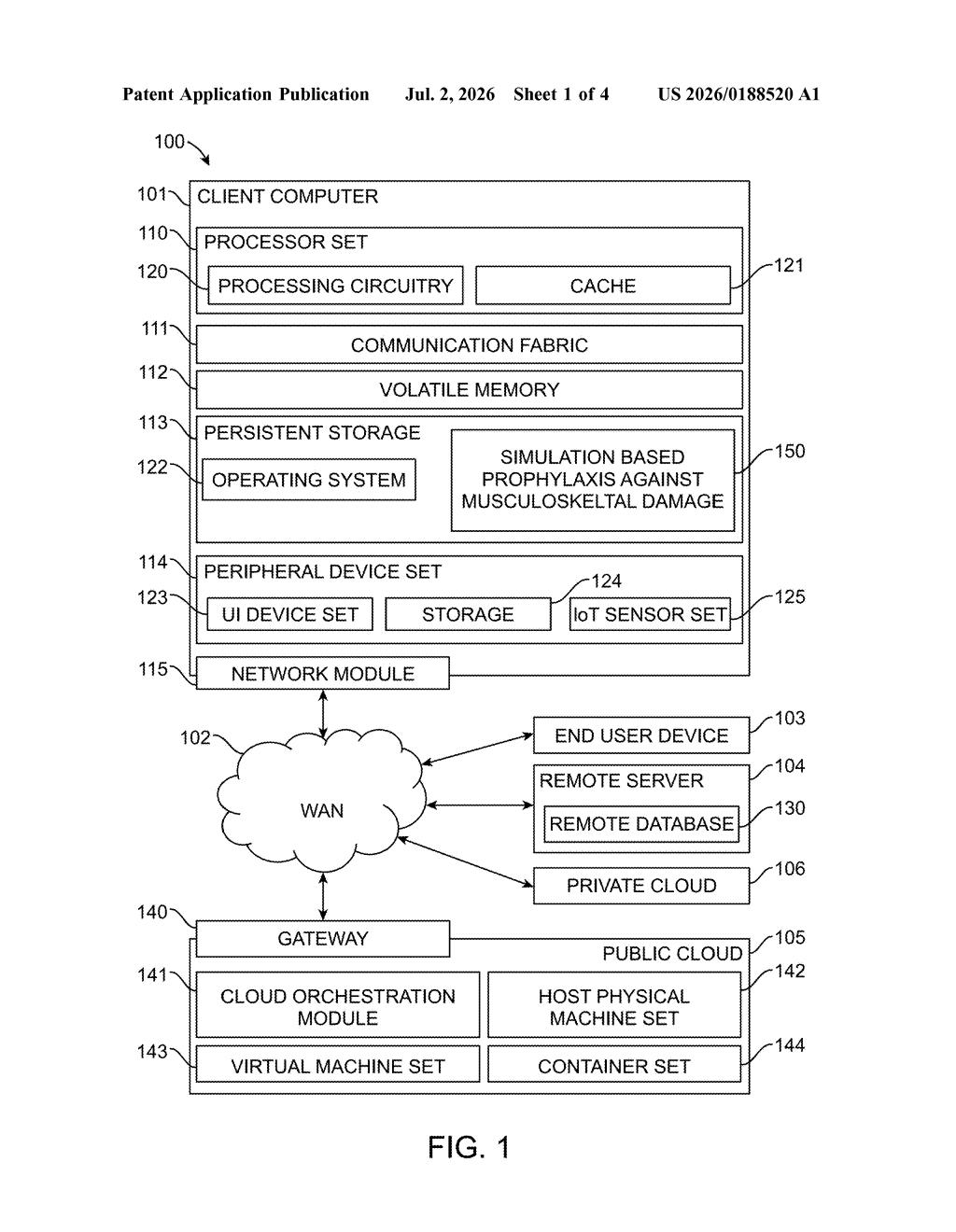 IBM Patent: AI Simulation to Prevent Worker Injuries — figure from US 2026/0188520 A1