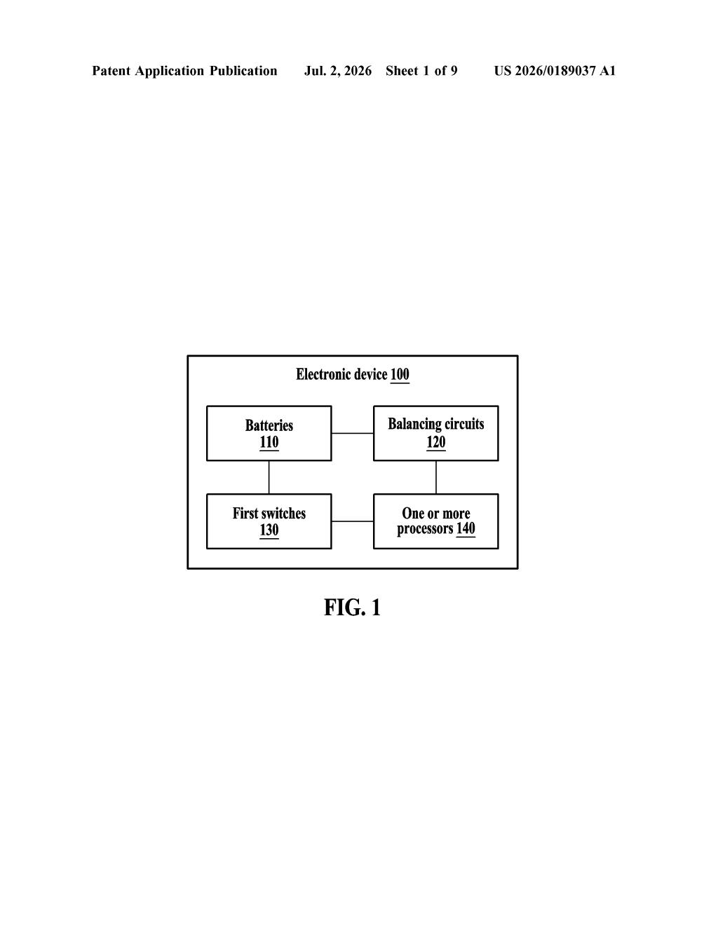 Samsung Patent: Bypassing Bad Batteries in Multi-Cell Devices — figure from US 2026/0189037 A1