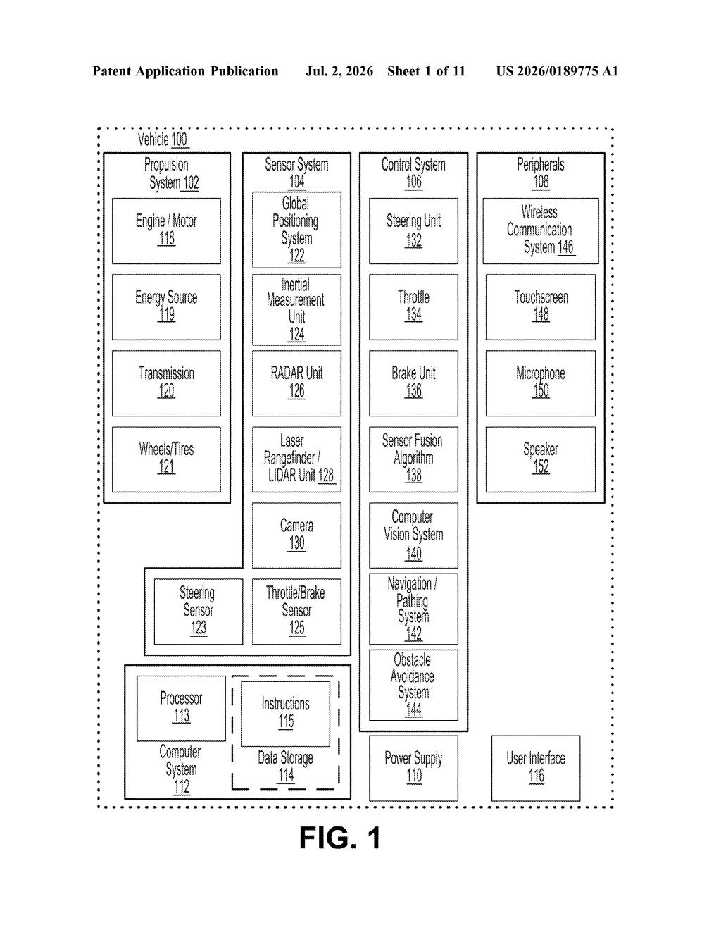 Waymo Patent: IR LED Camera Module for Night Vision — figure from US 2026/0189775 A1