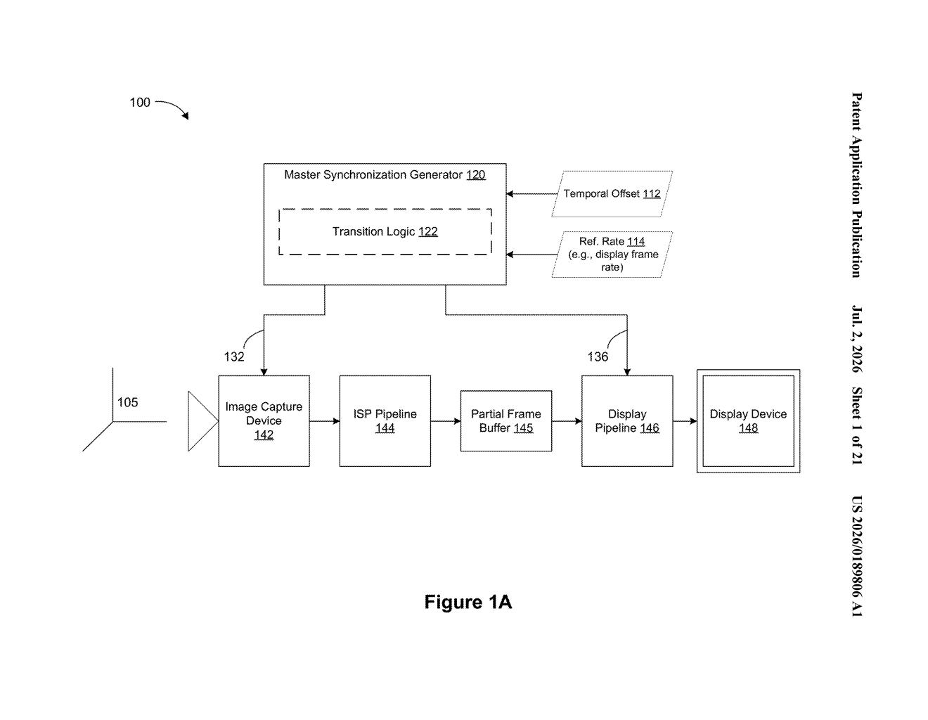 Apple Patent: Reducing AR Headset Camera-to-Display Lag — figure from US 2026/0189806 A1