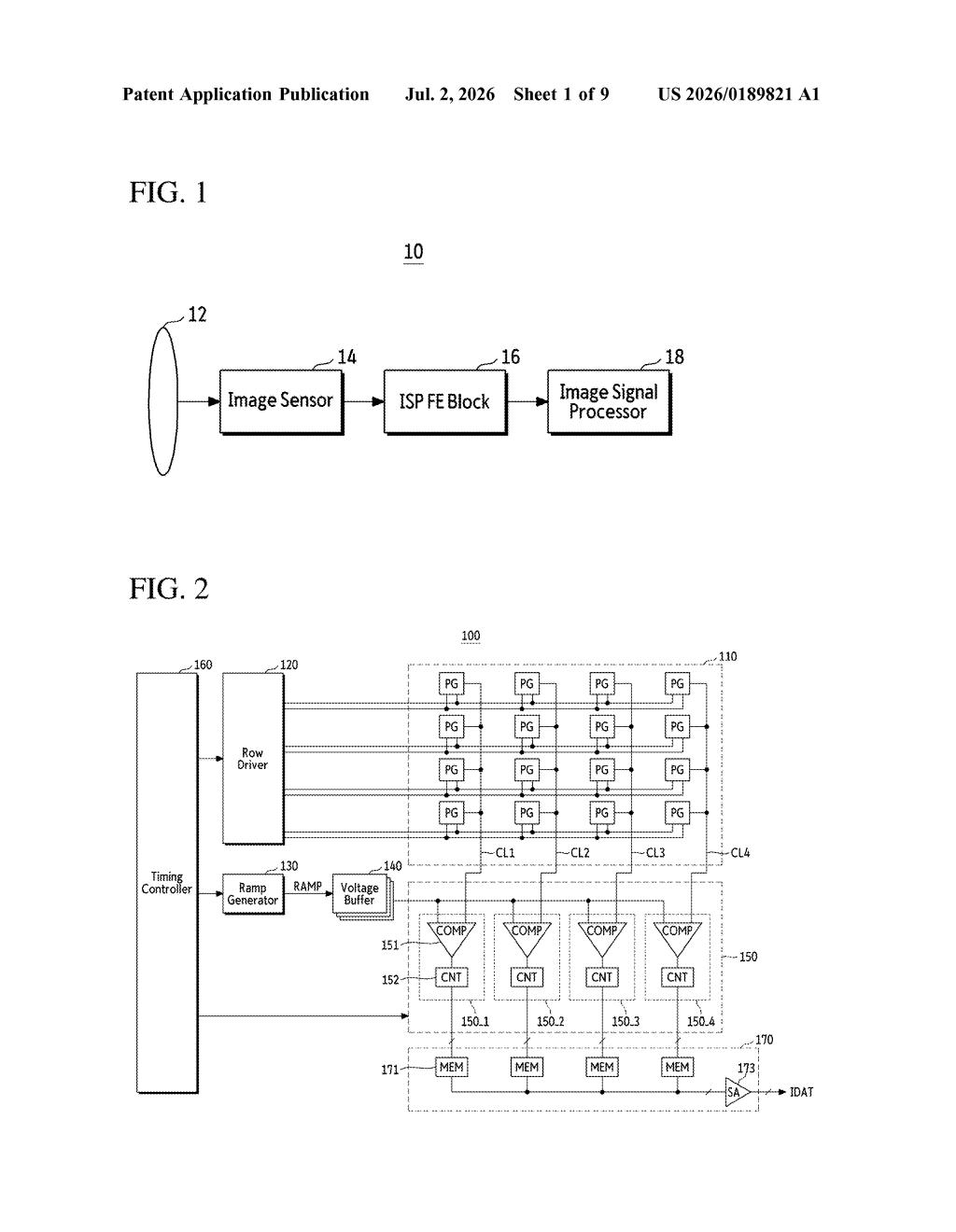Samsung Patent: Image Sensor Comparator Circuit Design — figure from US 2026/0189821 A1