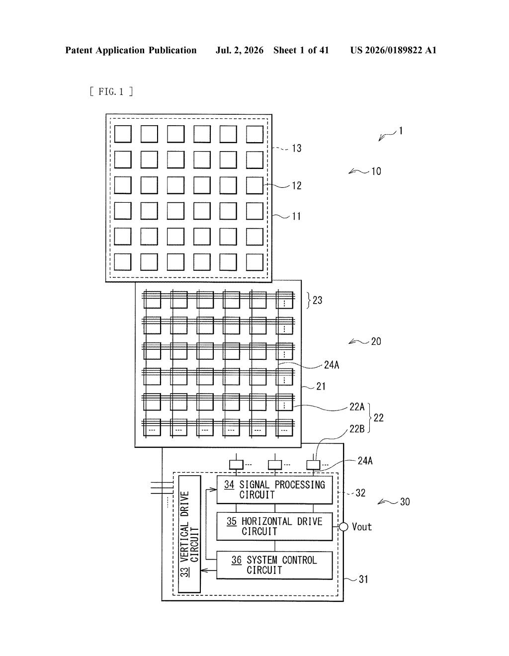 Sony Patent: Stacked Image Sensor Chip Design Explained — figure from US 2026/0189822 A1