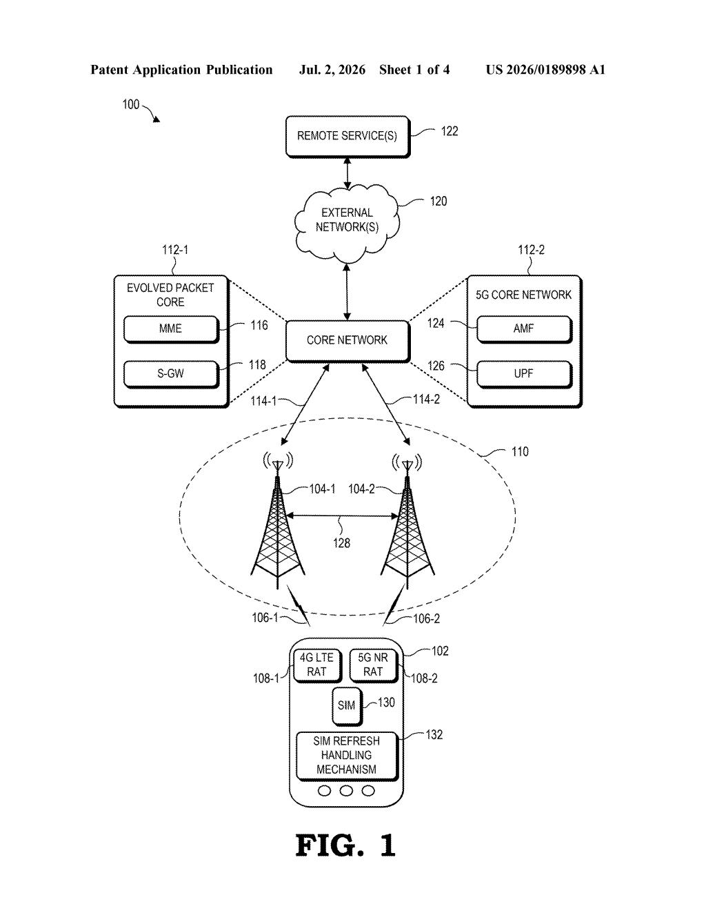 Google Patent: Delaying SIM Refresh During Phone Use — figure from US 2026/0189898 A1