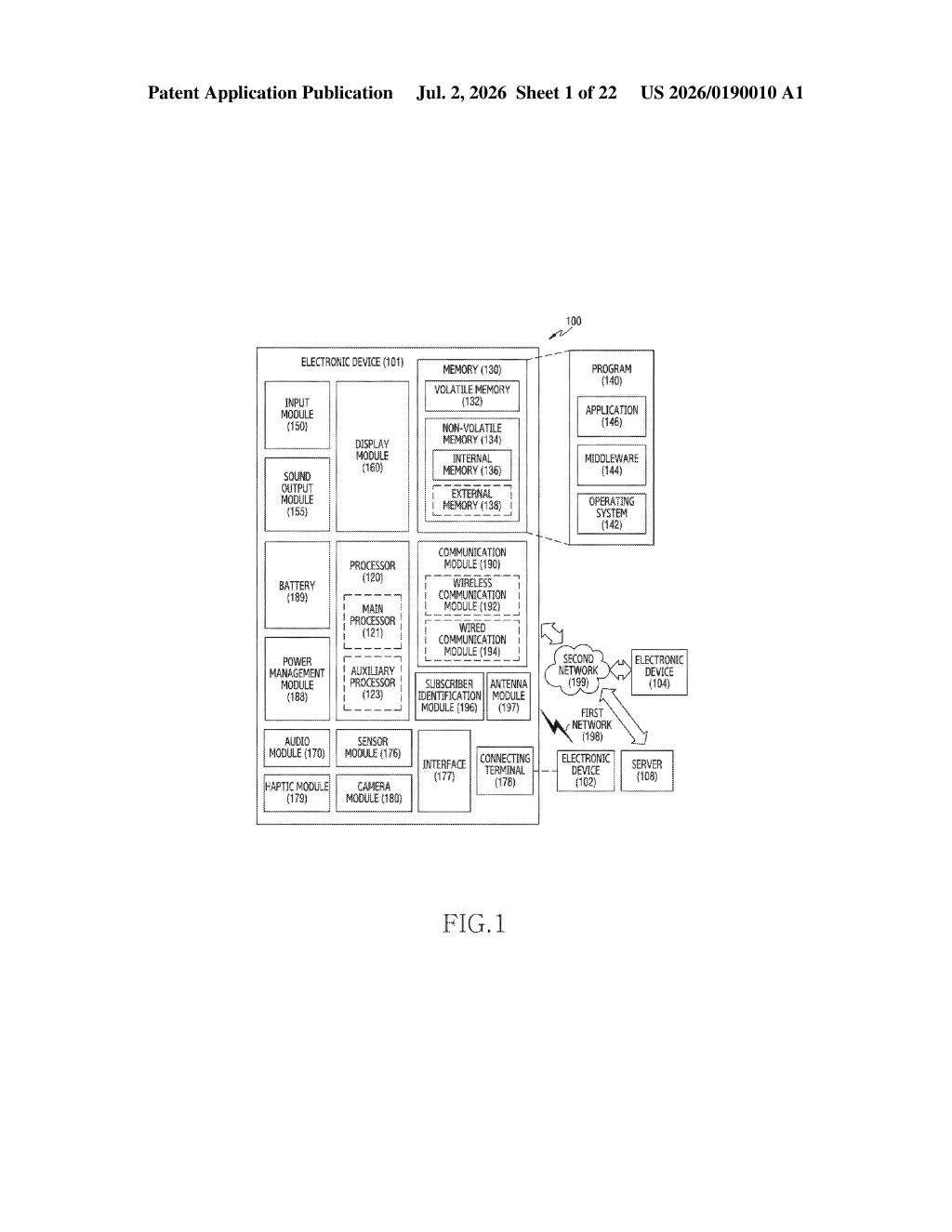Samsung Patent: Bluetooth Audio Broadcast Helper System — figure from US 2026/0190010 A1