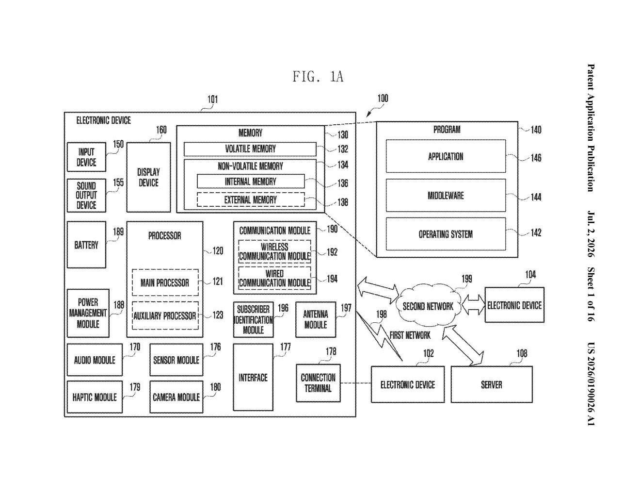 Samsung Patent: 5G Battery Saving via UE Assistance Info — figure from US 2026/0190026 A1