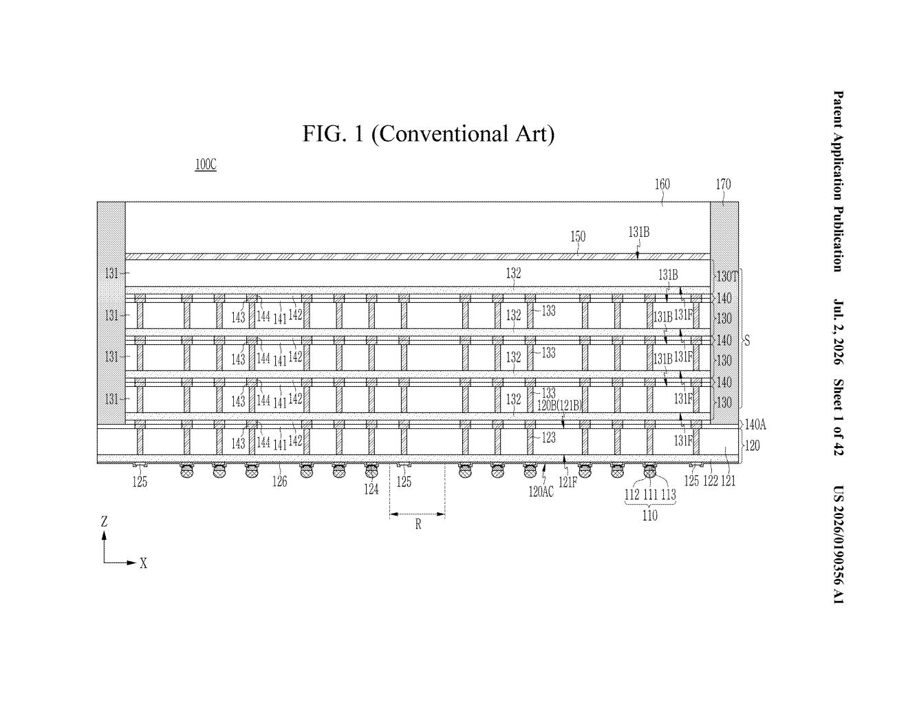 Samsung Patent: High Bandwidth Memory Dummy Structure Design — figure from US 2026/0190356 A1
