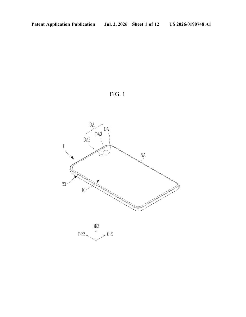 Samsung Display Patent: Flexible Circuit Board Buffer Layer — figure from US 2026/0190748 A1