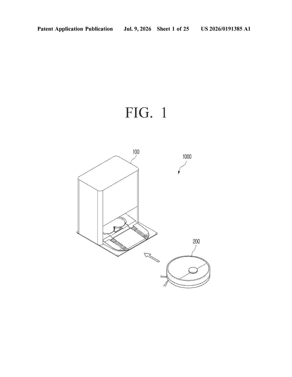Samsung Patent: Robot Charger Sleep Mode System — figure from US 2026/0191385 A1