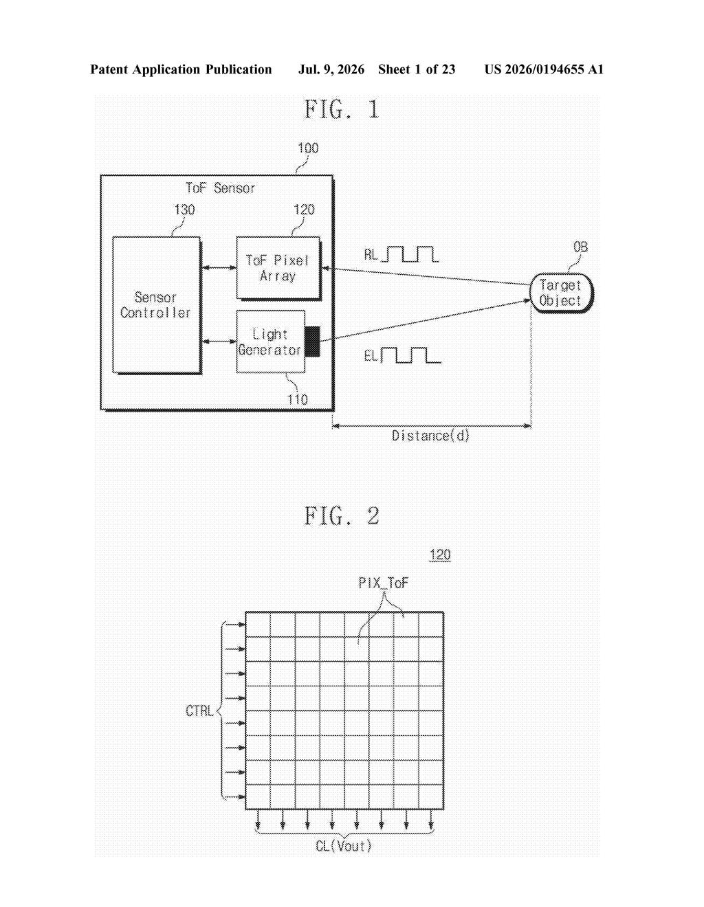 Samsung Patent: Time-of-Flight Sensor Overflow Fix — figure from US 2026/0194655 A1