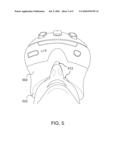 Patent drawing: Meta Patents a Snap-On Face Cushion That Detaches From VR Headsets
