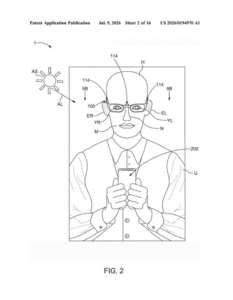 Patent drawing: Apple Patent Reveals a Head-Worn Device That Reads Your Face to Control It