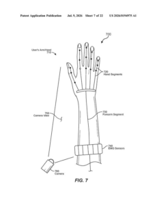 Patent drawing: Meta Patent: Wrist Gesture Summons a People-Management Menu Inside Your Headset