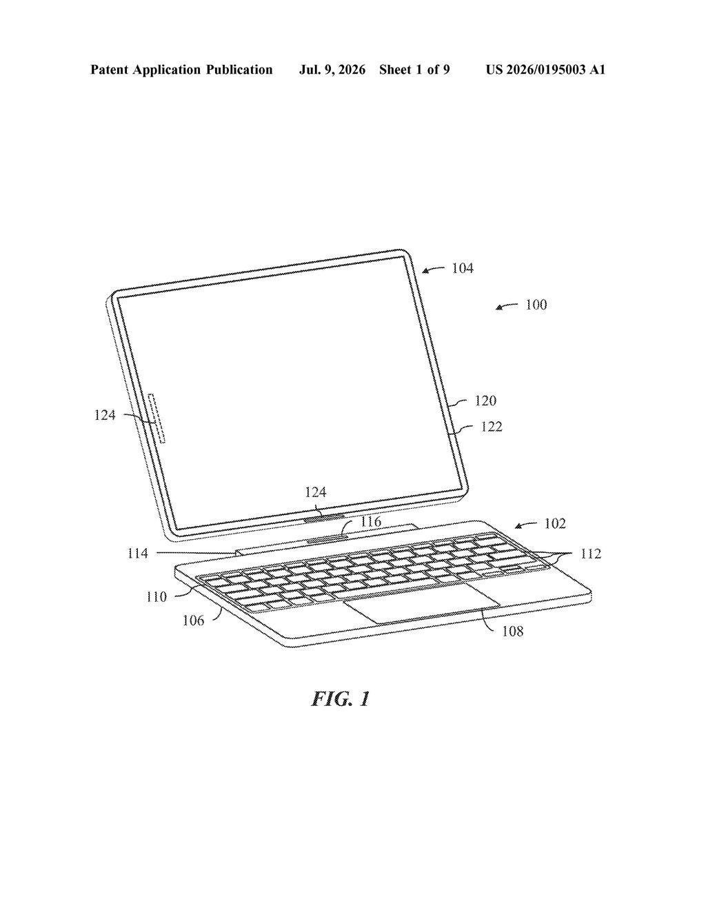 Apple Patent: Trackpad Haptic Feedback Redesign Explained — figure from US 2026/0195003 A1
