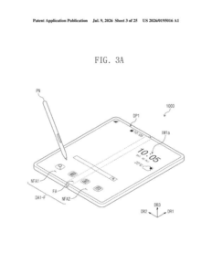 Patent drawing: Samsung's New Patent Lets a Stylus and Your Finger Share the Same Screen Layer