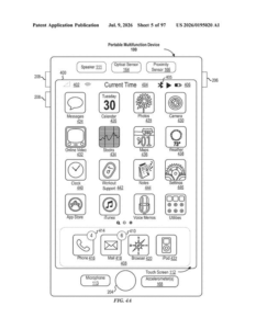 Patent drawing: Apple Patents a Home Screen Widget That Shows When Family Members Are Active on Their Devices