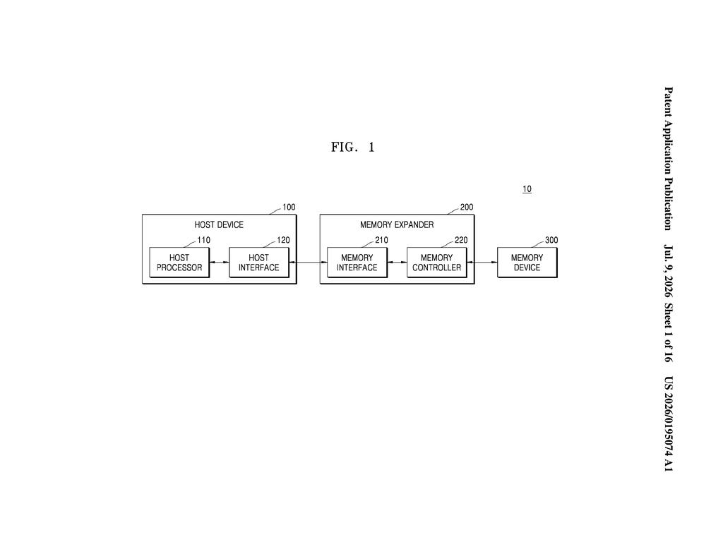 Samsung Patent: Faster Memory Expander Read Commands — figure from US 2026/0195074 A1