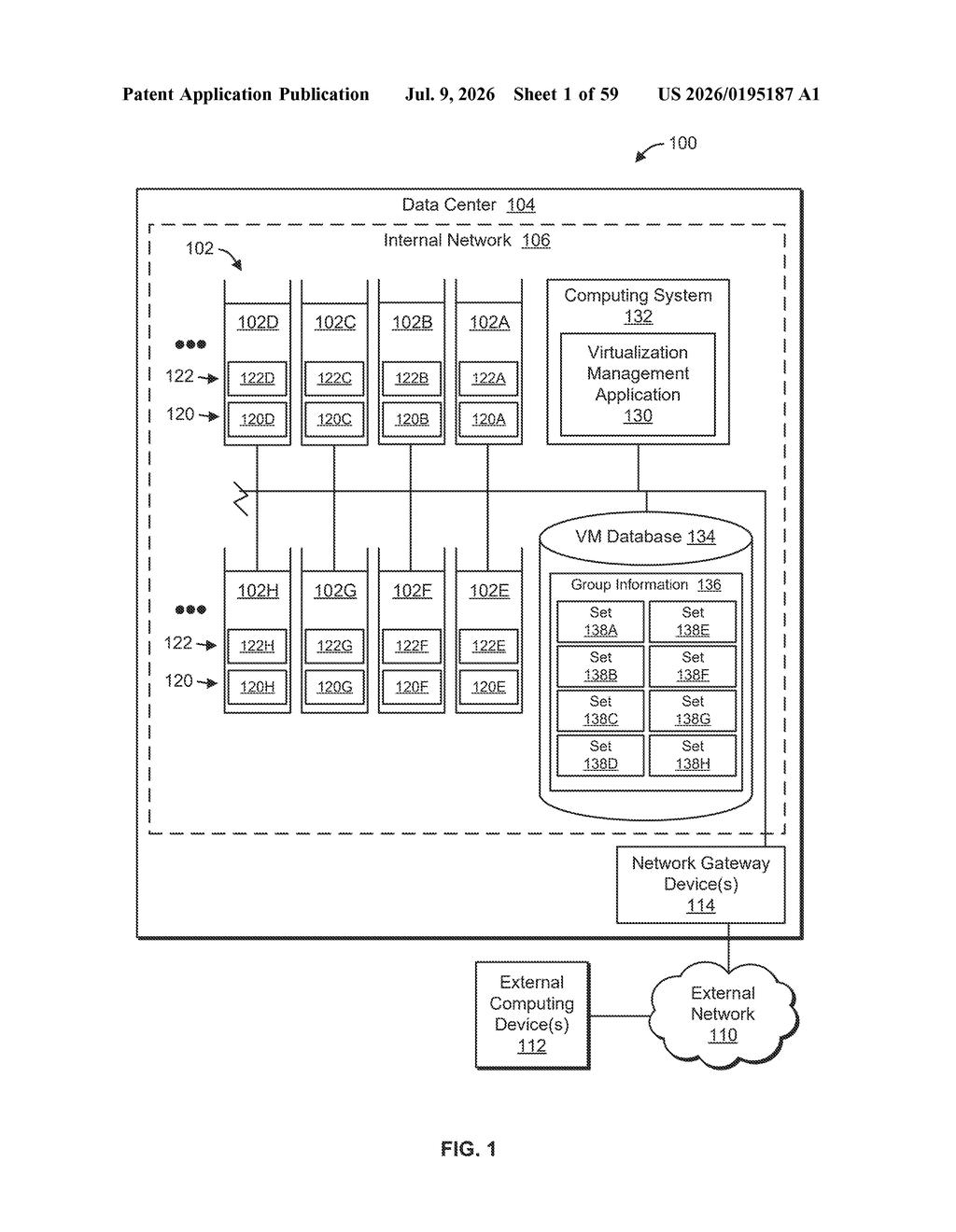 Nvidia Patent: VM Placement Based on Hardware Path Speed — figure from US 2026/0195187 A1