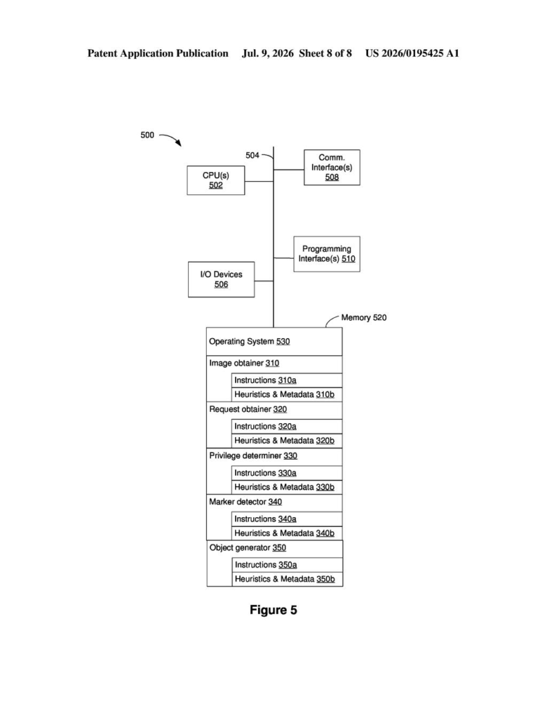 Apple Patent: DRM for 3D Object Generation from Photos — figure from US 2026/0195425 A1