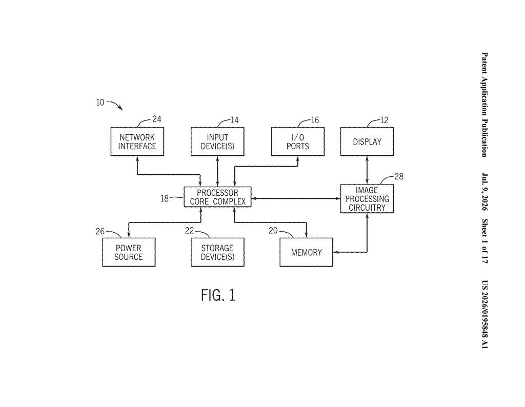 Apple Patent: Angle-Aware Display Image Scaling Explained — figure from US 2026/0195848 A1