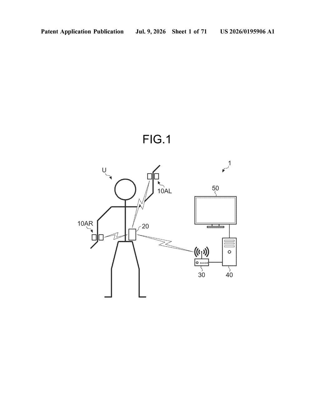Sony Patent: Body-Worn Cameras That Map Your Own Skeleton — figure from US 2026/0195906 A1