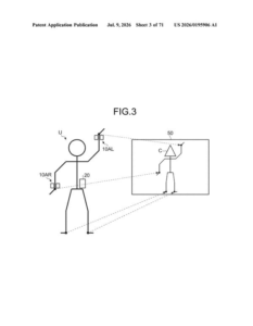 Patent drawing: Sony Patents a System of Body-Worn Cameras That Track Your Own Skeleton