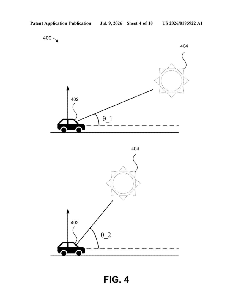 Qualcomm Patent: Calibrating Sensors Using Stars and the Sun — figure from US 2026/0195922 A1