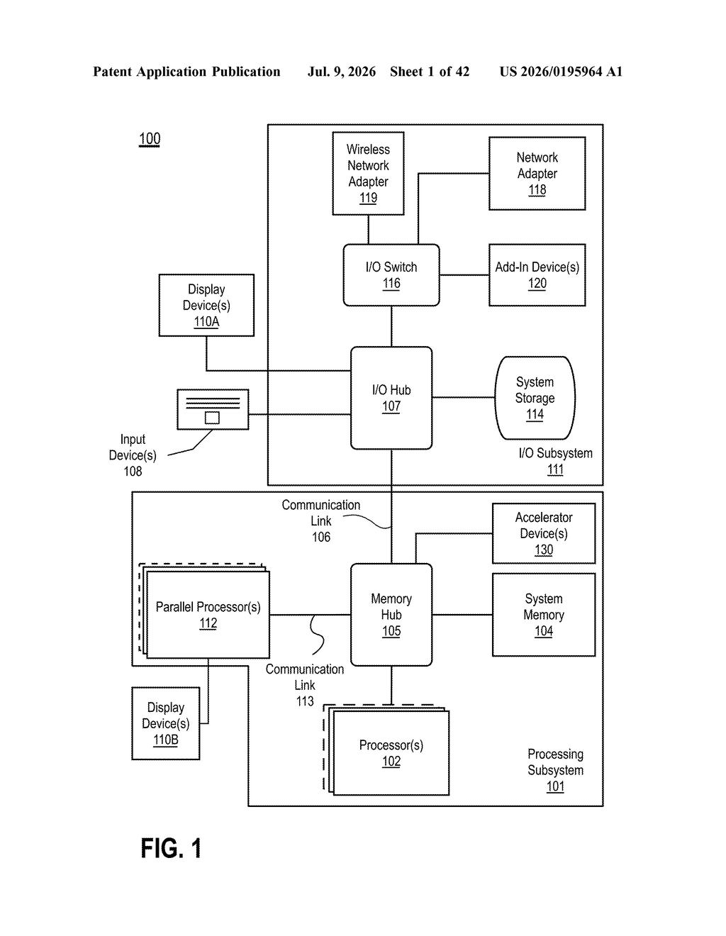 Intel Patent: Faster Ray Tracing via Meshlet Intersection — figure from US 2026/0195964 A1