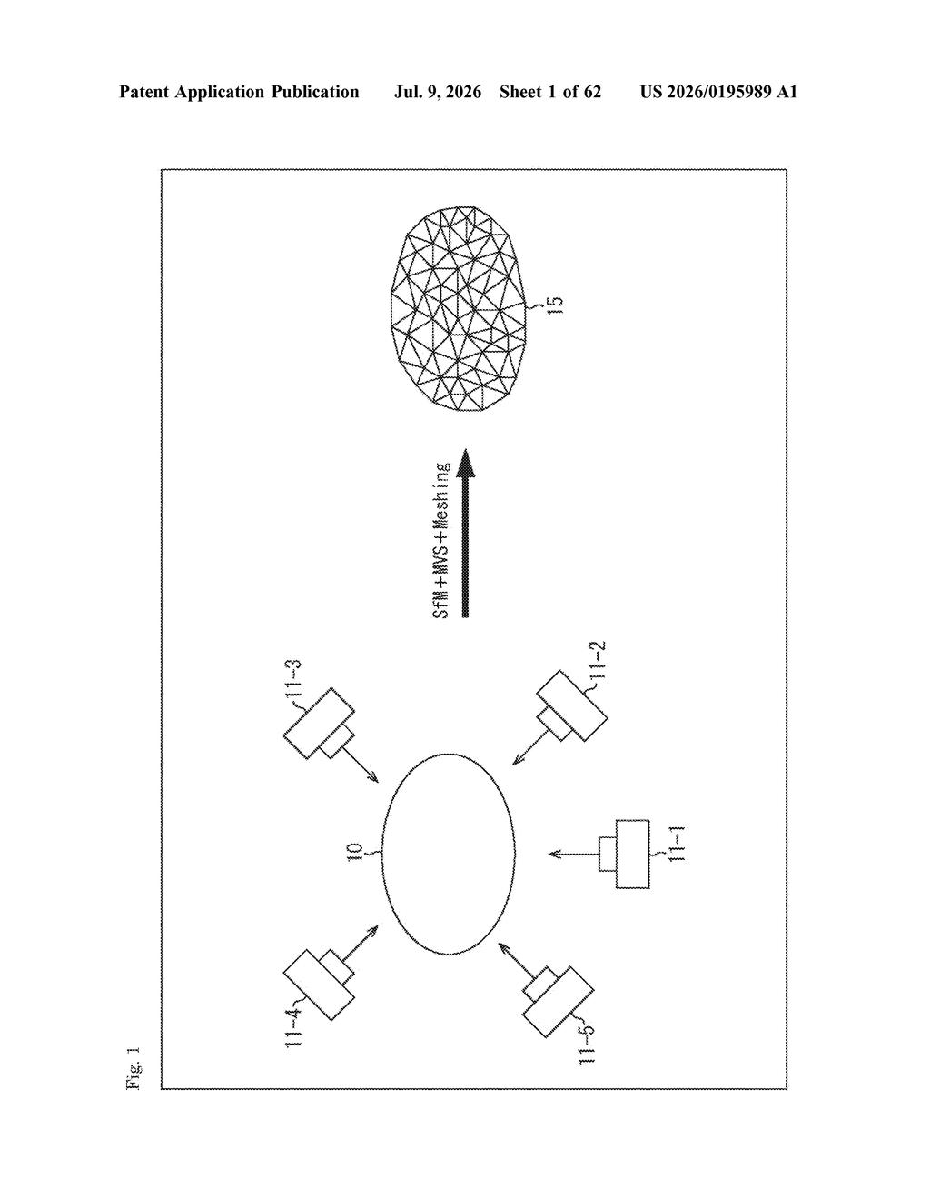 Sony Patent: Coordinated Multi-Camera 3D Scanning System — figure from US 2026/0195989 A1