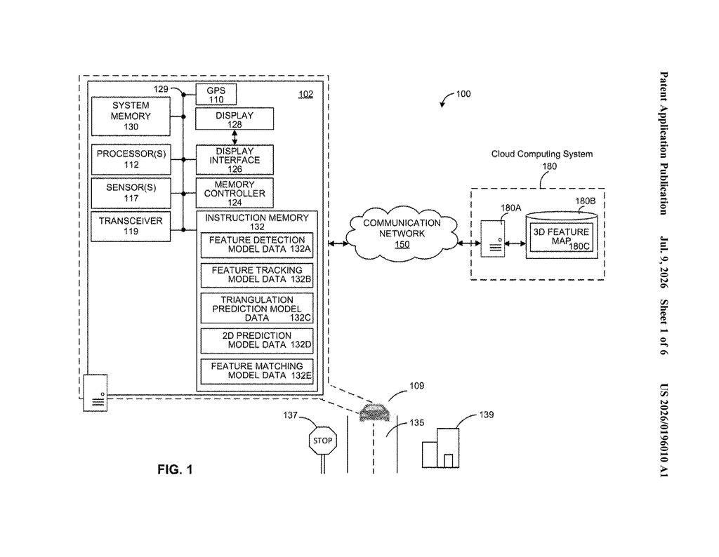 Qualcomm Patent: Feature Tracking Across Camera Images — figure from US 2026/0196010 A1
