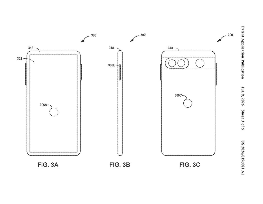 Google Patent: Fingerprint Sensor That Learns Non-Fingerprints — figure from US 2026/0196081 A1