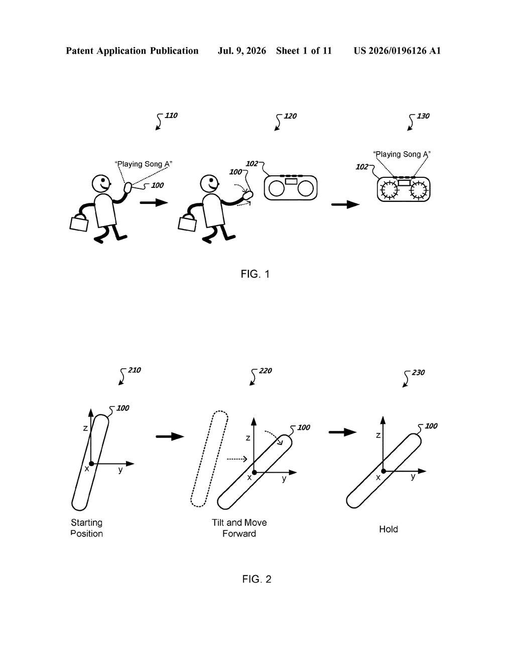 Google Patent: Pointing Your Phone at a Device to Connect — figure from US 2026/0196126 A1