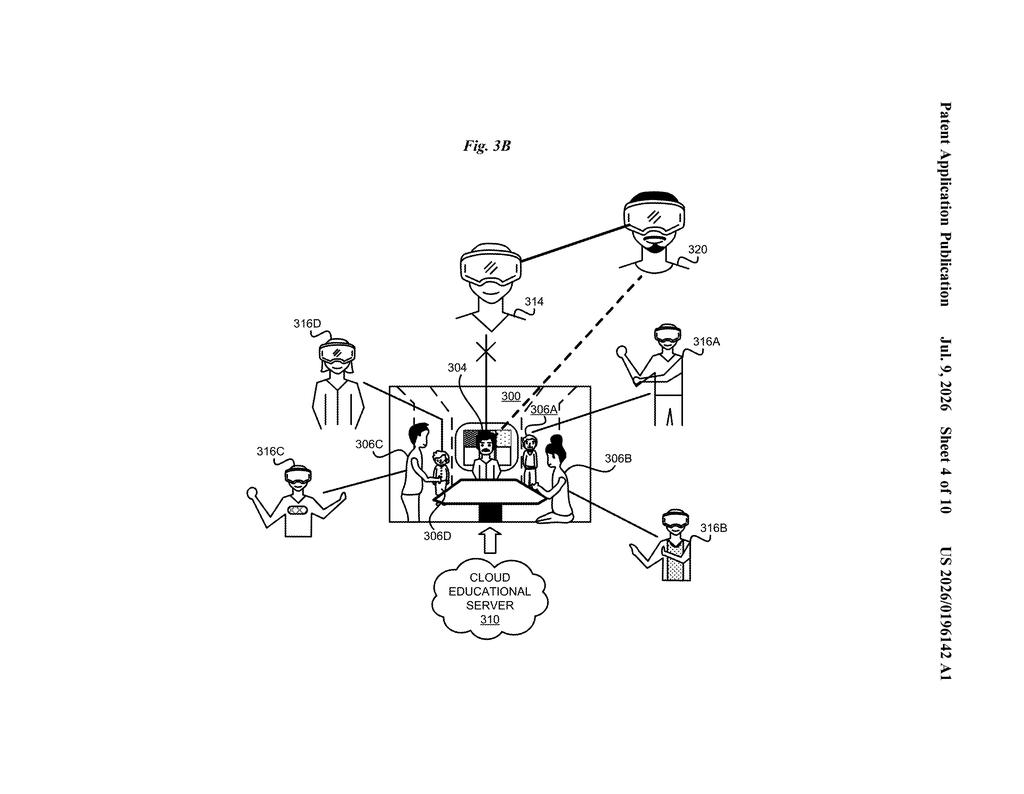 IBM Patent: Detecting Fake AI Instructors in VR Classrooms — figure from US 2026/0196142 A1