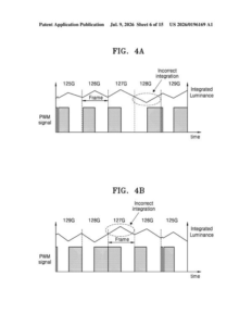 Patent drawing: Samsung Patents a Display Upgrade That Spreads Brightness Signals to Cut Screen Flicker