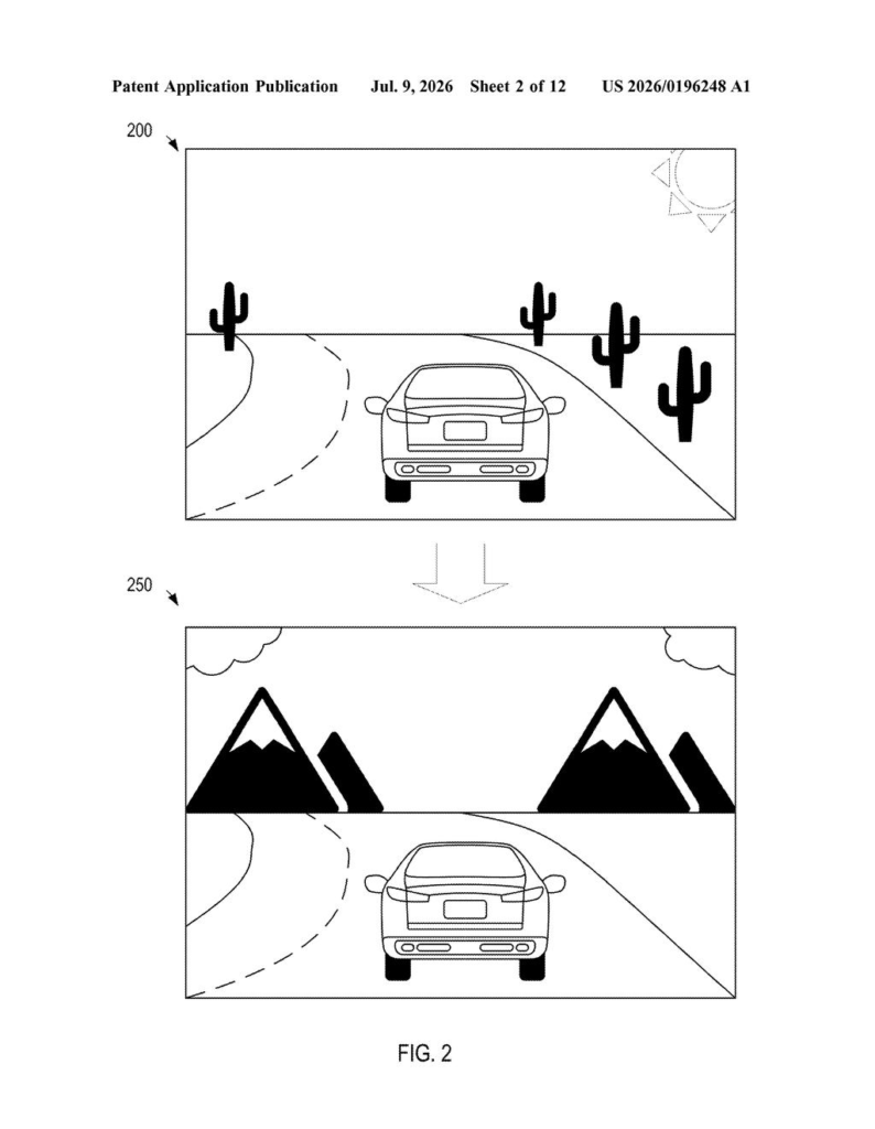 IBM Patent: AI That Swaps Video Backgrounds Per Viewer — figure from US 2026/0196248 A1