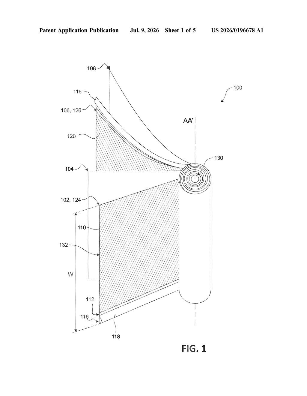 Tesla Patent: Hemmed Tabless Battery Electrode Design — figure from US 2026/0196678 A1